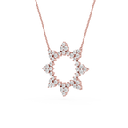 Round Lab Grown Diamond Star Pendant Necklace