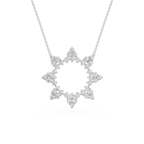 Round Lab Grown Diamond Star Pendant Necklace