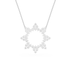 Round Lab Grown Diamond Star Pendant Necklace