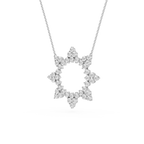 Round Lab Grown Diamond Star Pendant Necklace