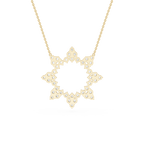 Round Lab Grown Diamond Star Pendant Necklace