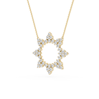 Round Lab Grown Diamond Star Pendant Necklace