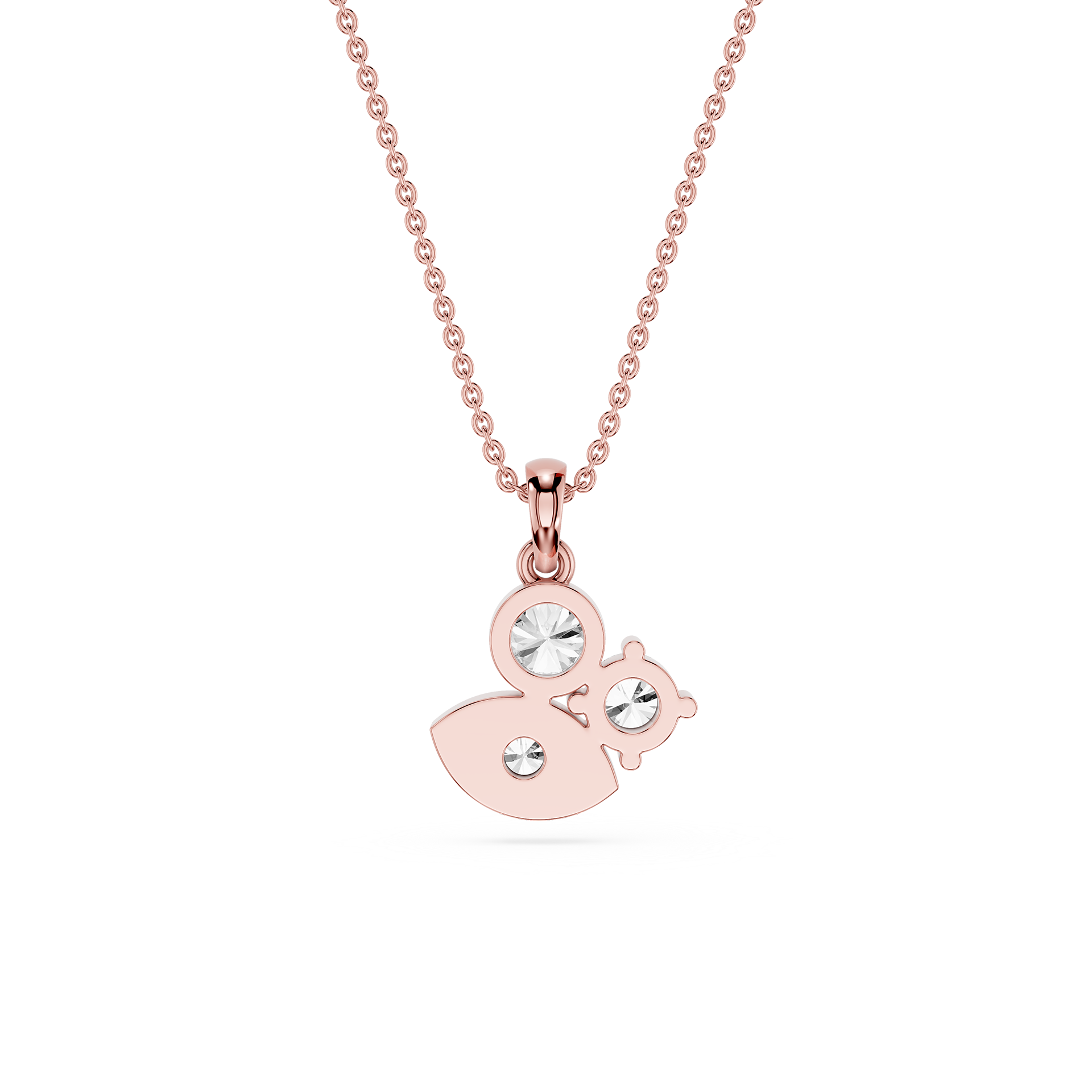 Round Lab Grown Diamond Evil Eye Pendant Necklace