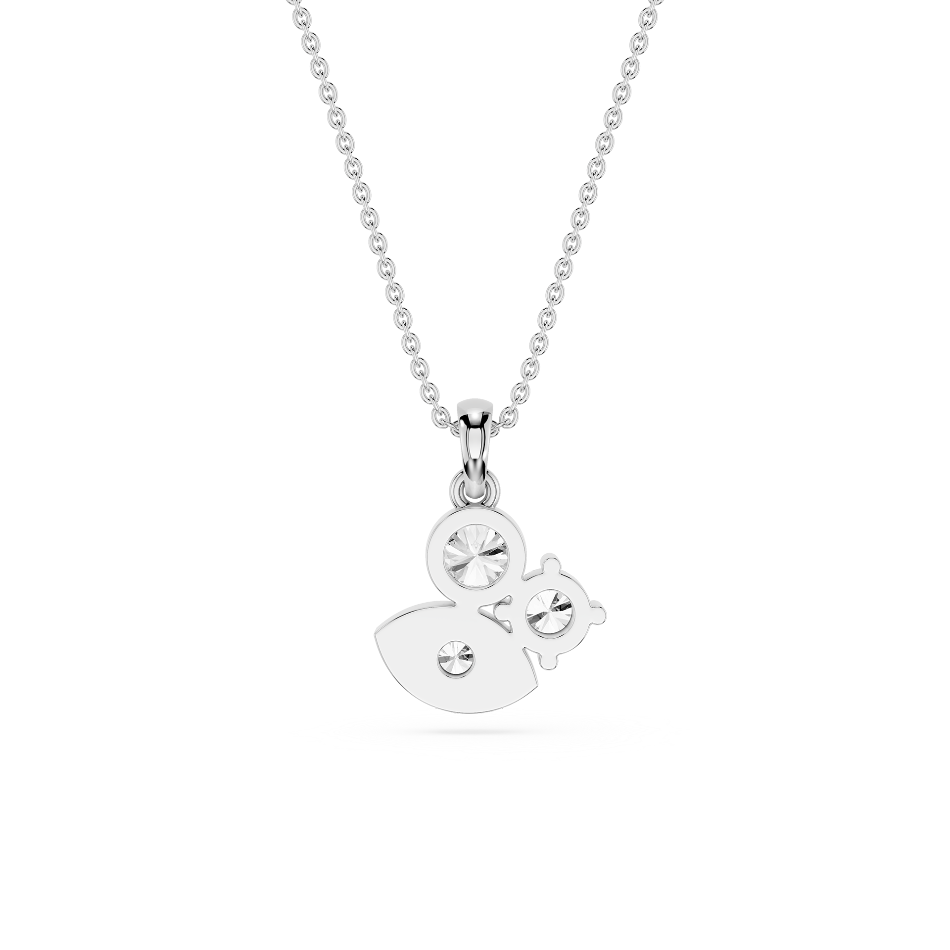 Round Lab Grown Diamond Evil Eye Pendant Necklace