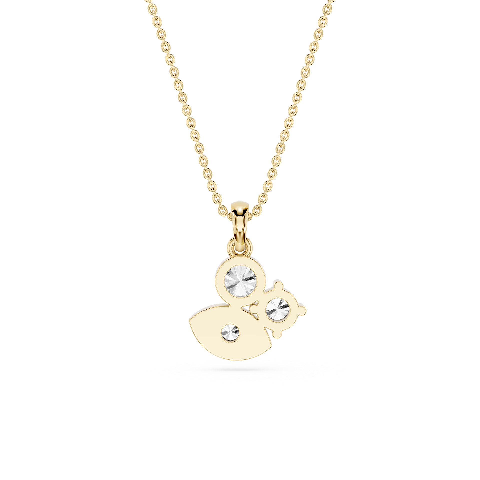 Round Lab Grown Diamond Evil Eye Pendant Necklace