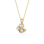 Round Lab Grown Diamond Evil Eye Pendant Necklace
