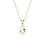 Round Lab Grown Diamond Solitaire Pendant Necklace