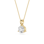 Round Lab Grown Diamond Solitaire Pendant Necklace