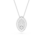 Marquise Lab Grown Diamond Halo Pendant Necklace
