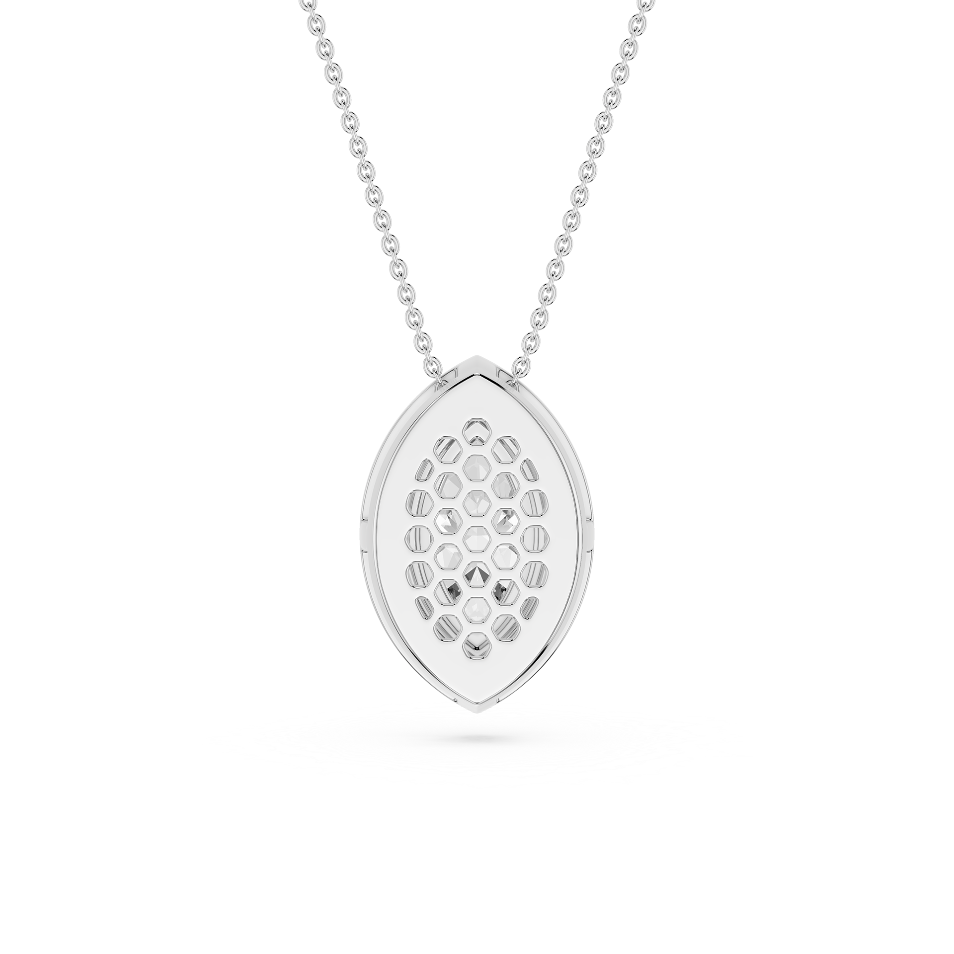 Marquise Lab Grown Diamond Halo Pendant Necklace
