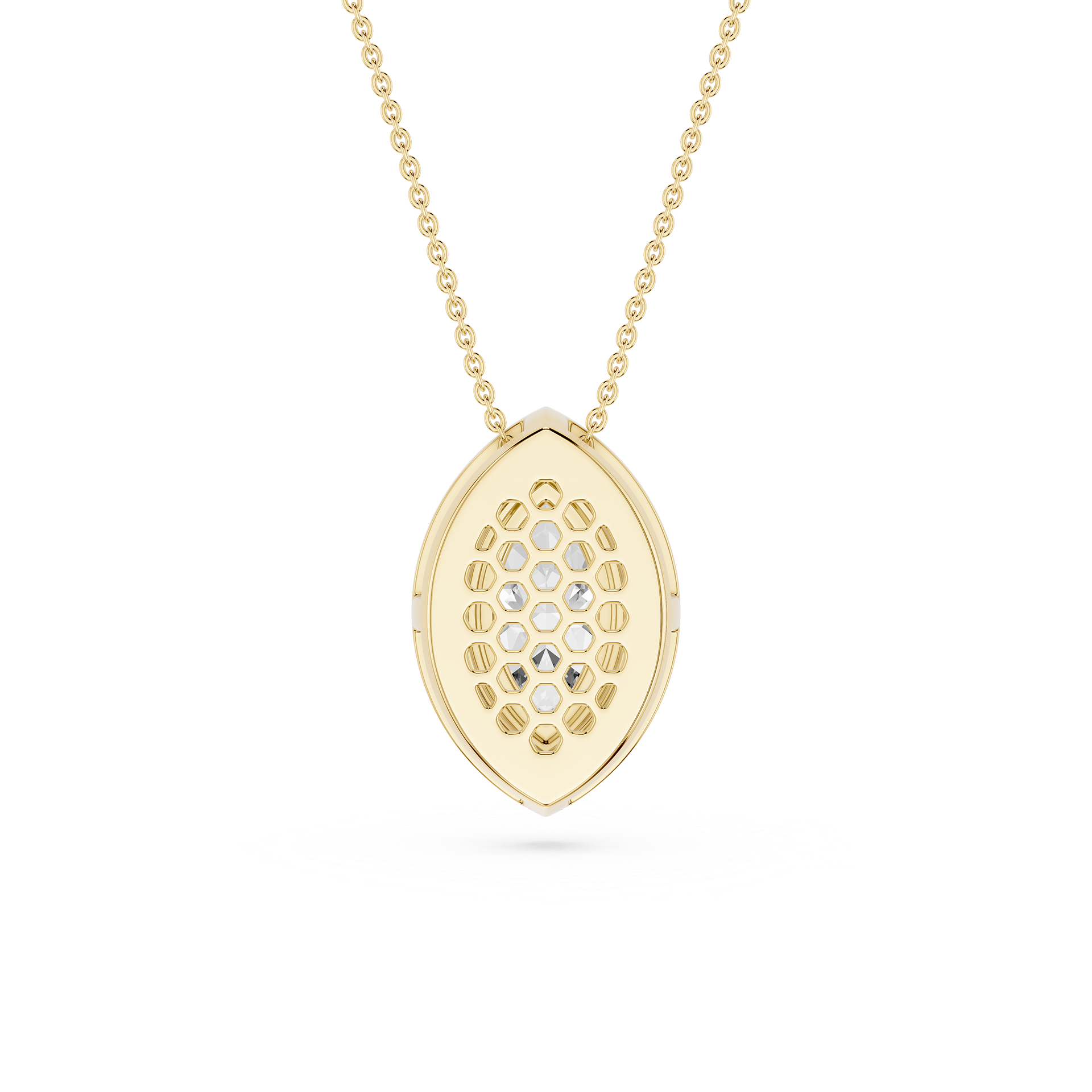 Marquise Lab Grown Diamond Halo Pendant Necklace