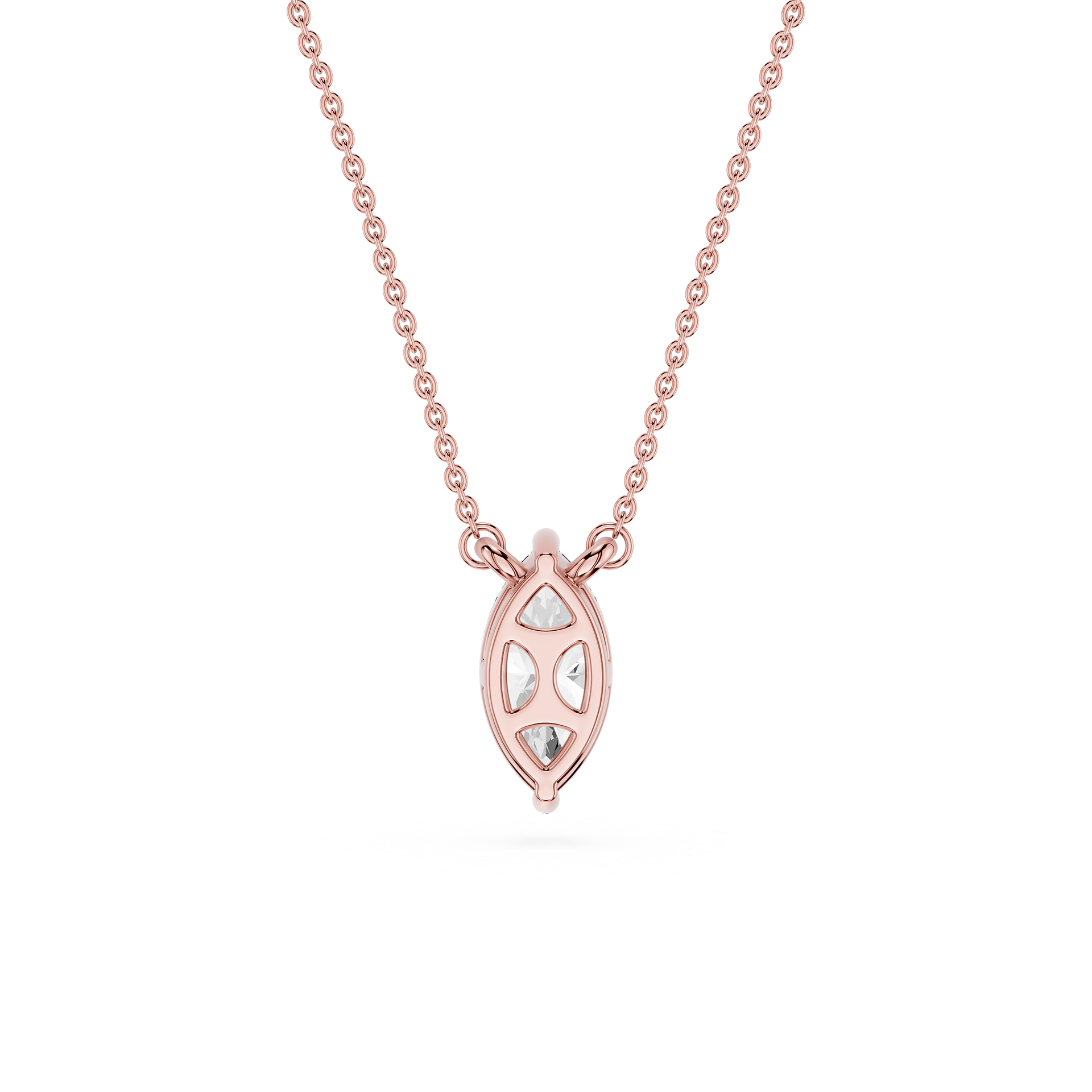 Marquise Cut Lab Grown Diamond Floating Pendant Necklace