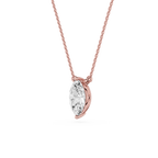 Marquise Cut Lab Grown Diamond Floating Pendant Necklace