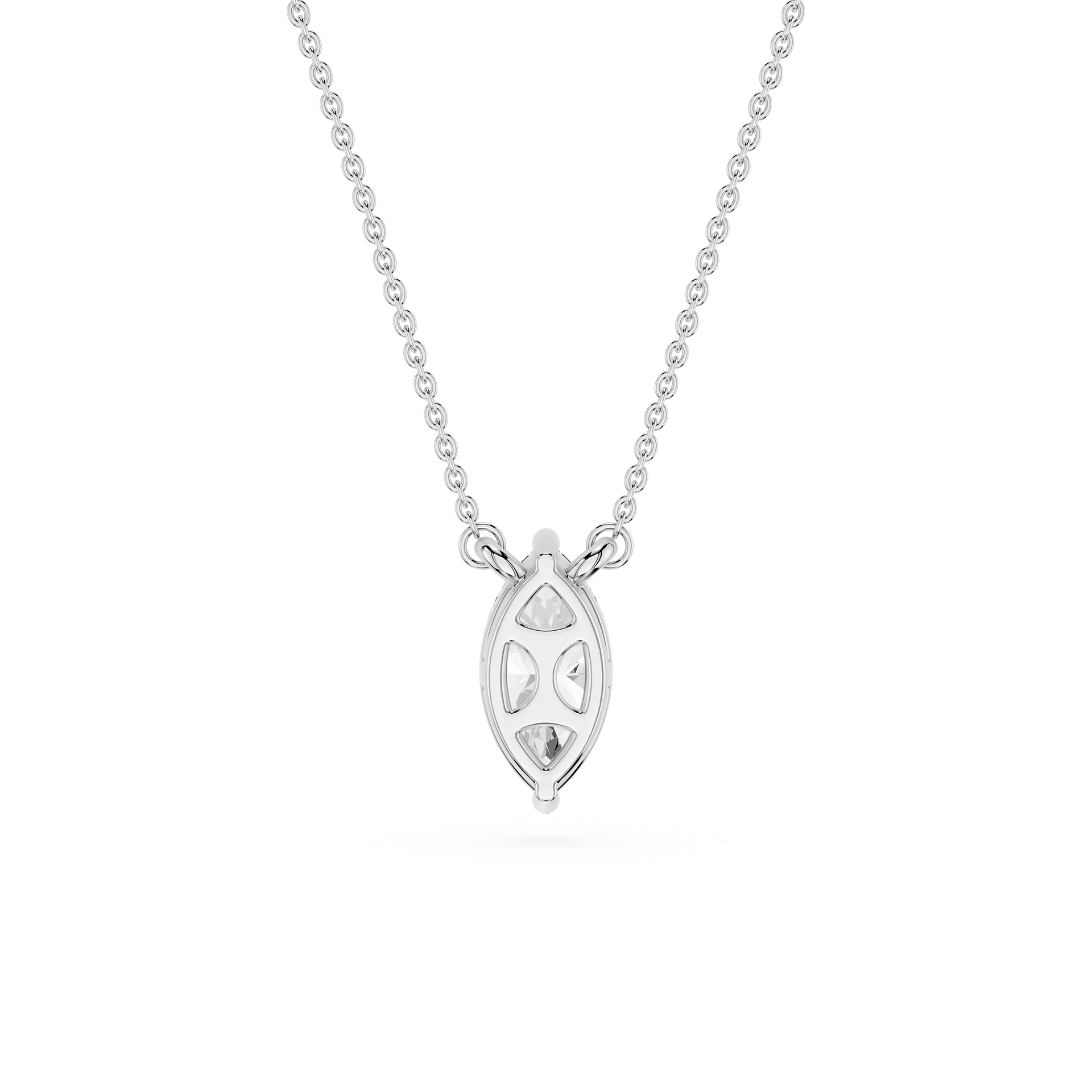 Marquise Cut Lab Grown Diamond Solitaire Pendant Necklace