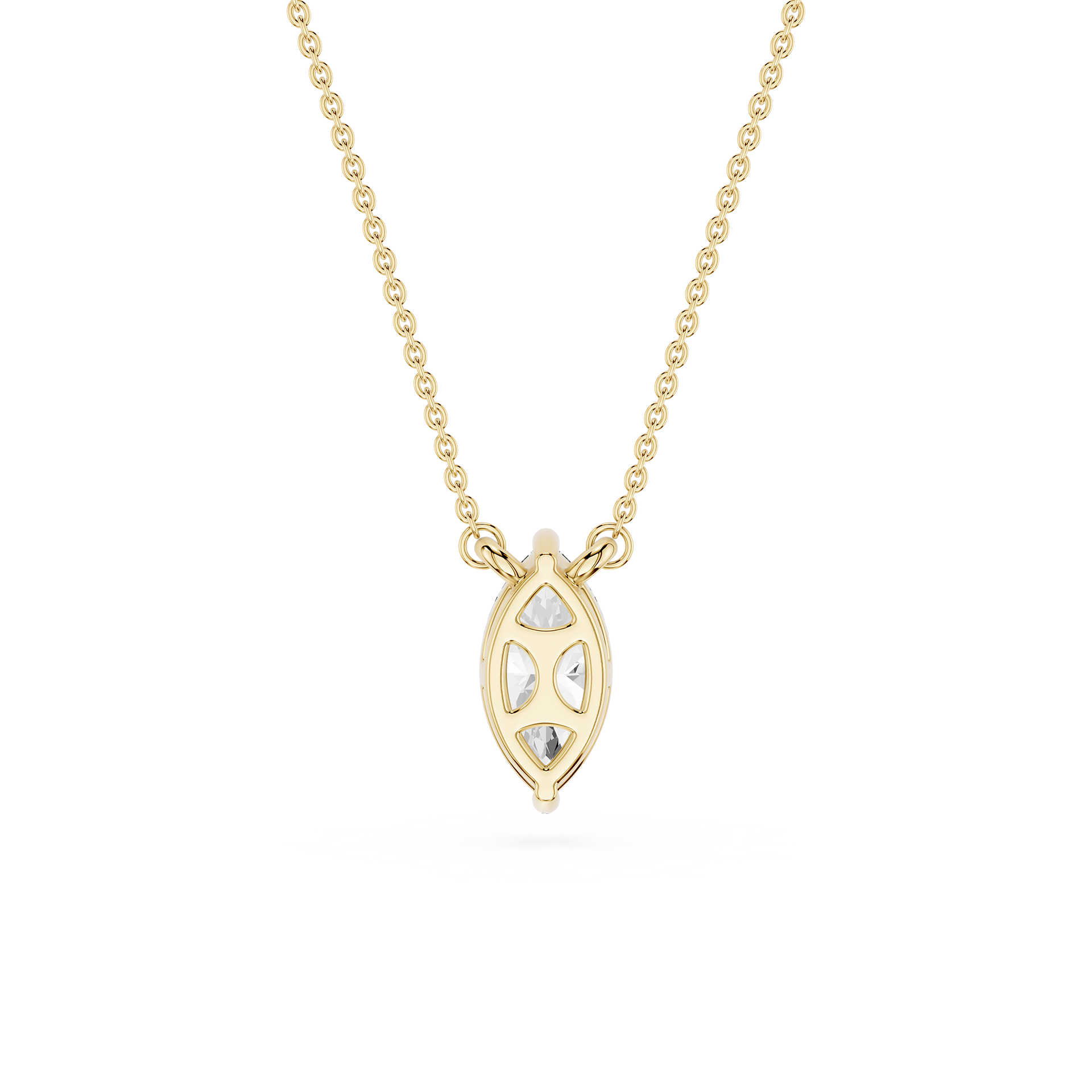 Marquise Cut Lab Grown Diamond Solitaire Pendant Necklace