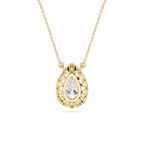 Pear Lab Grown Diamond Halo Pendant Necklace
