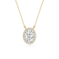 Diamond necklace on a white background