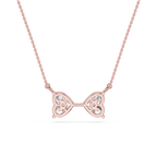 Heart Cut Lab Grown Diamond Toi et Moi Pendant