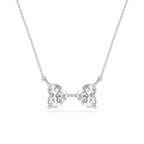 Heart Cut Lab Grown Diamond Toi et Moi Pendant