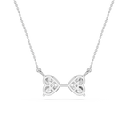 Heart Cut Lab Grown Diamond Toi et Moi Pendant