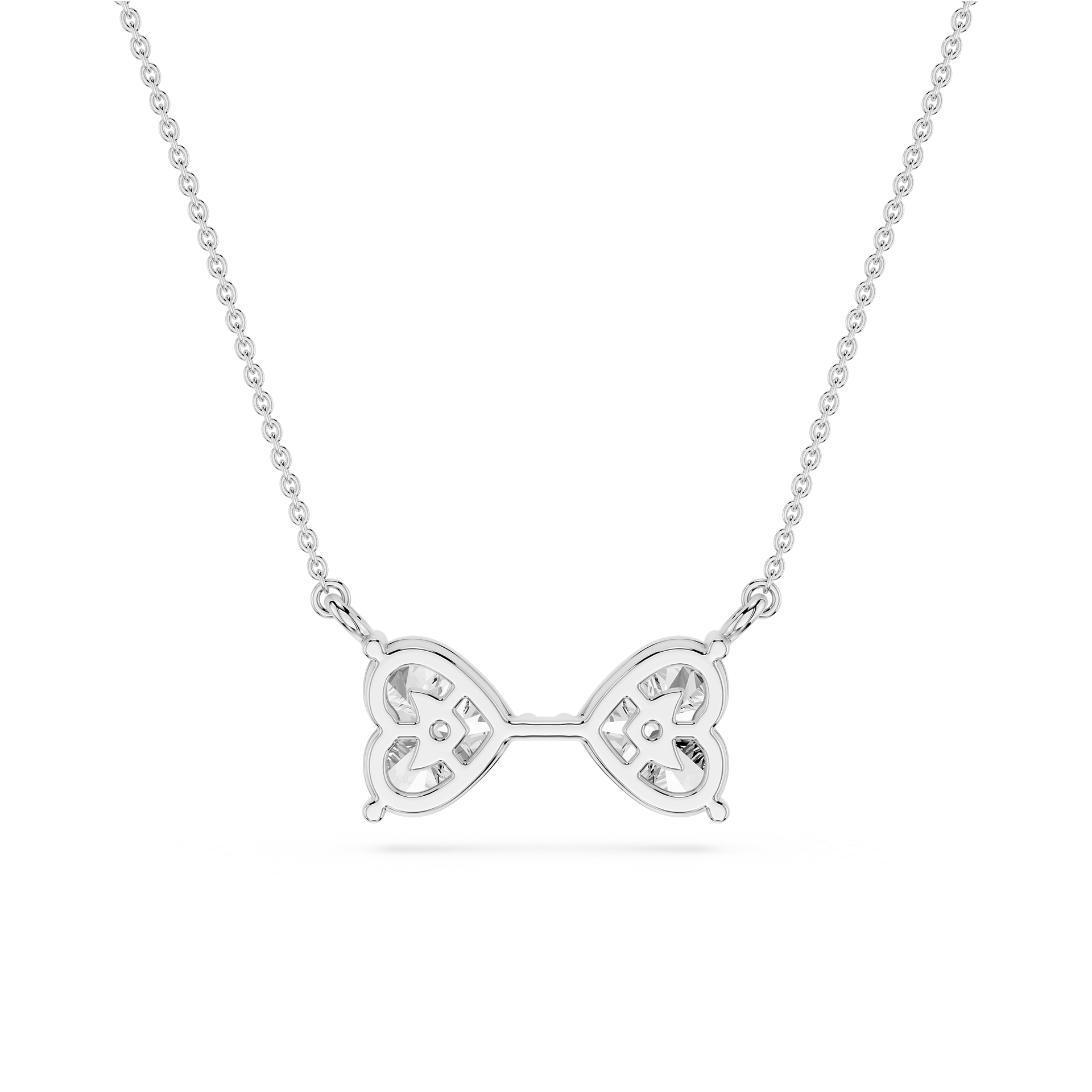 Heart Cut Lab Grown Diamond Toi et Moi Pendant