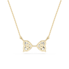 Heart Cut Lab Grown Diamond Toi et Moi Pendant