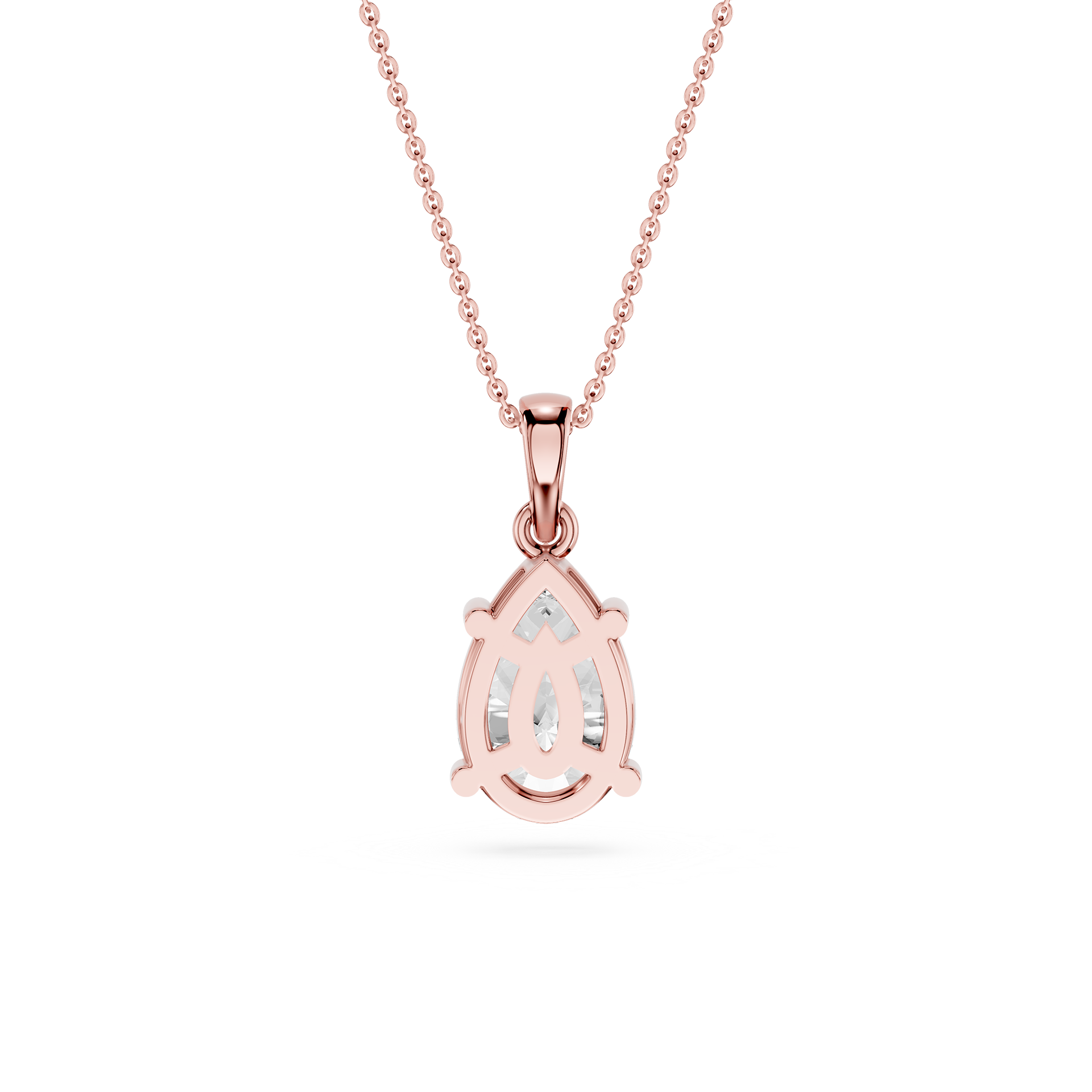 Pear Cut Lab Grown Diamond Solitaire Pendant