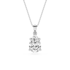 Pear Cut Lab Grown Diamond Solitaire Pendant