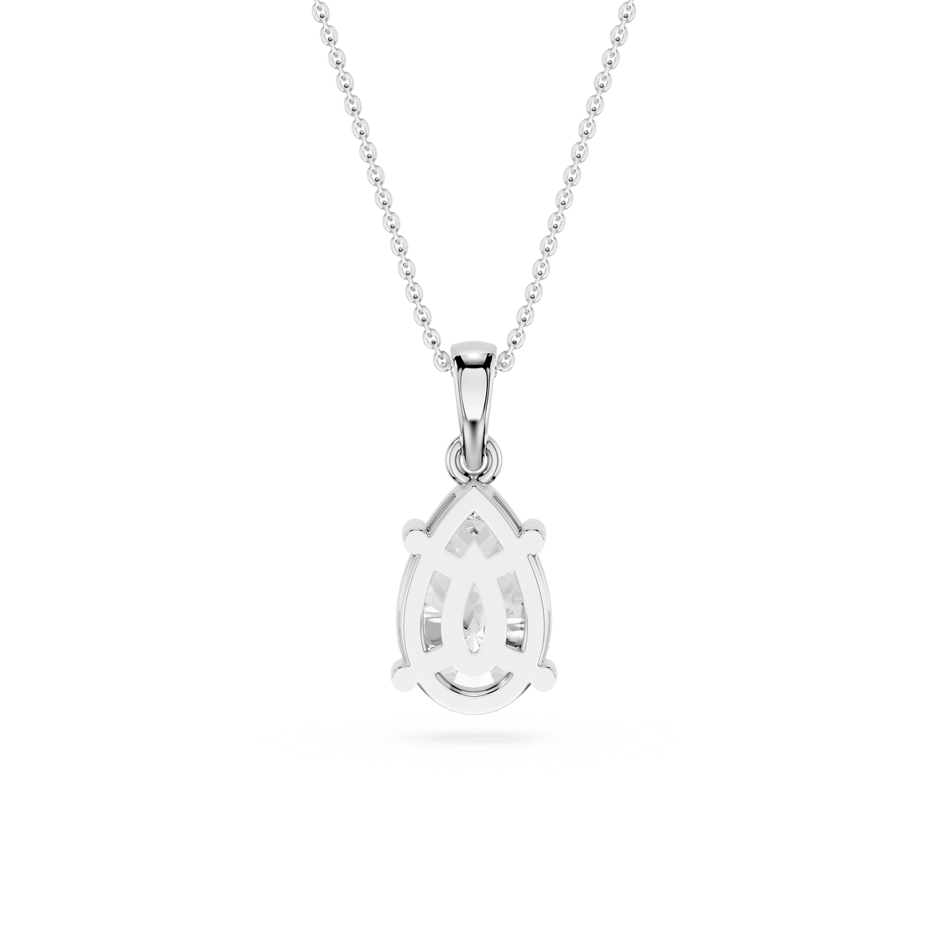 Pear Cut Lab Grown Diamond Solitaire Pendant