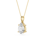 Pear Cut Lab Grown Diamond Solitaire Pendant