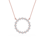 Round Lab Grown Diamond Circle Pendant Necklace