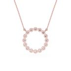 Round Lab Grown Diamond Circle Pendant Necklace