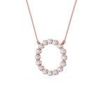 Round Lab Grown Diamond Circle Pendant Necklace