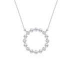 Round Lab Grown Diamond Circle Pendant Necklace