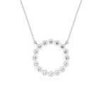 Round Lab Grown Diamond Circle Pendant Necklace