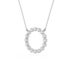 Round Lab Grown Diamond Circle Pendant Necklace
