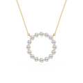 Gold and silver heart-shaped necklace on a white background