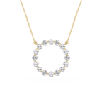 Gold and silver heart-shaped necklace on a white background