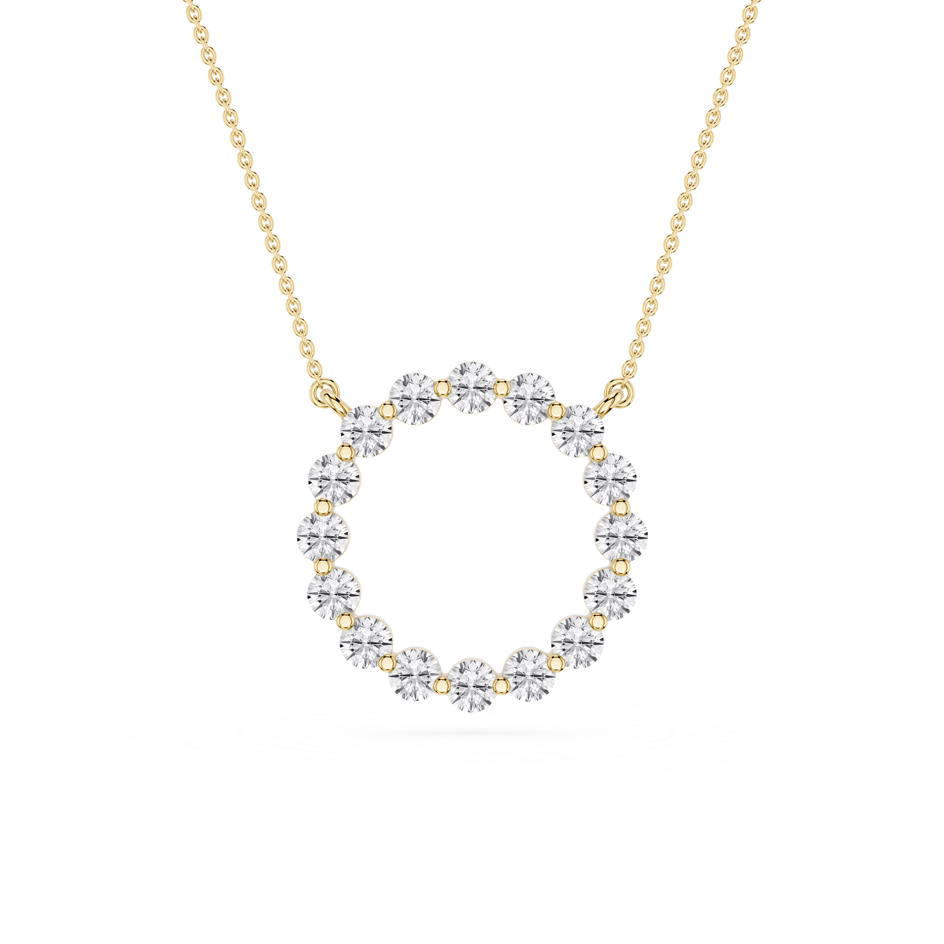 Gold and silver heart-shaped necklace on a white background
