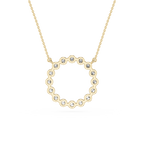 Round Lab Grown Diamond Circle Pendant Necklace