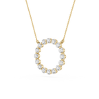 Round Lab Grown Diamond Circle Pendant Necklace