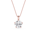 Classic Round Lab Grown Diamond Pendant Necklace