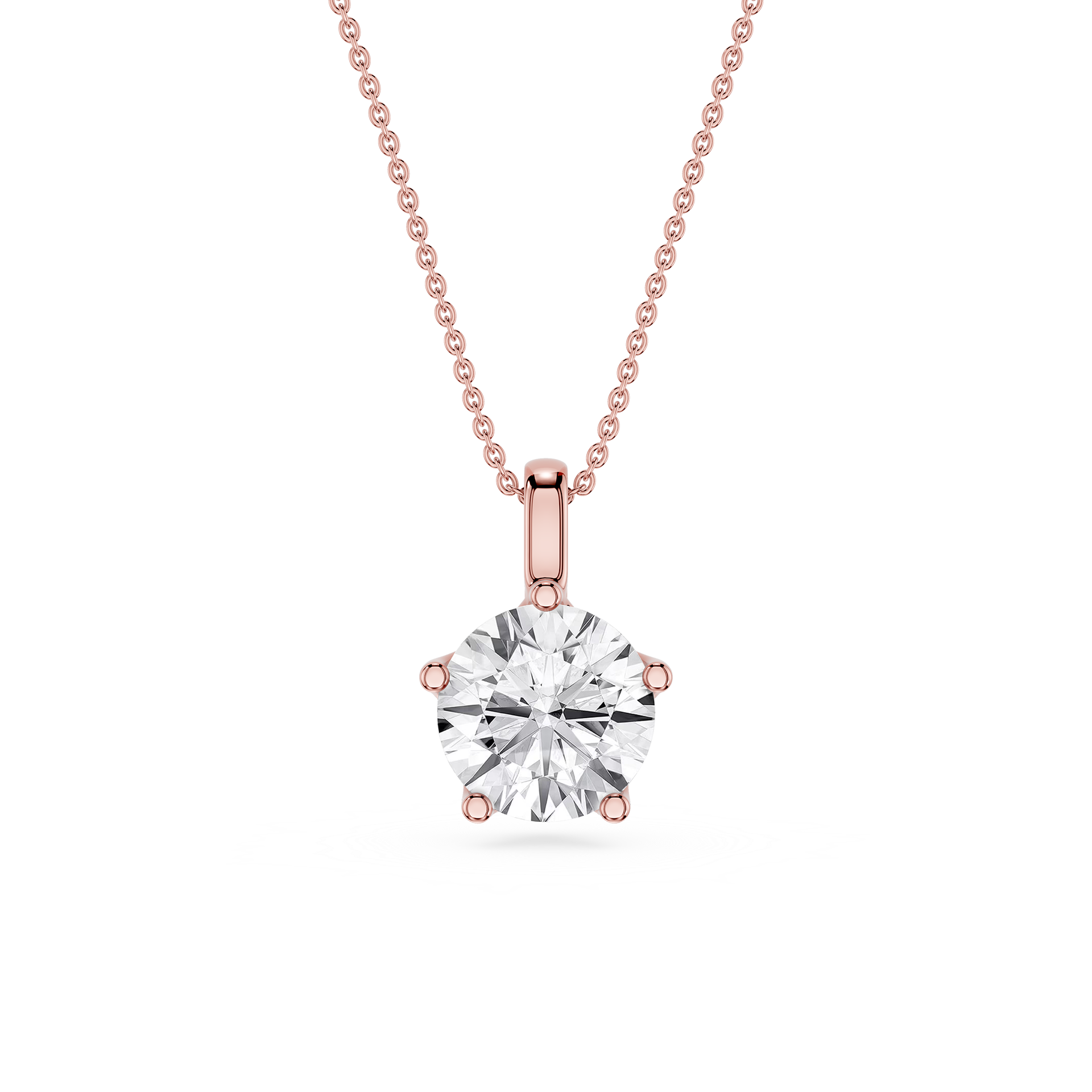 Classic Round Lab Grown Diamond Pendant Necklace