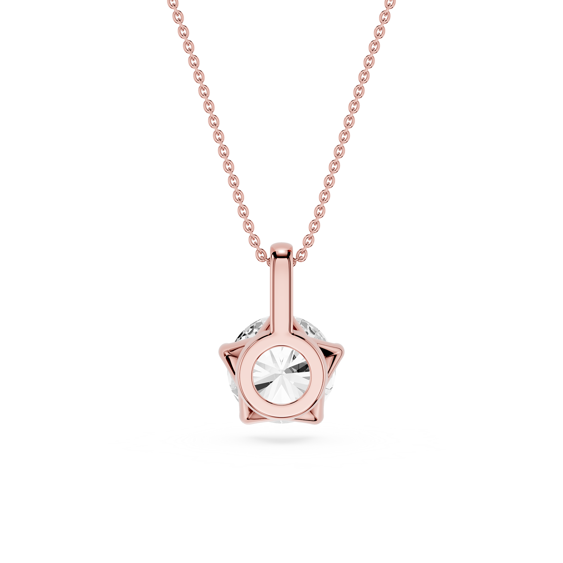 Classic Round Lab Grown Diamond Pendant Necklace