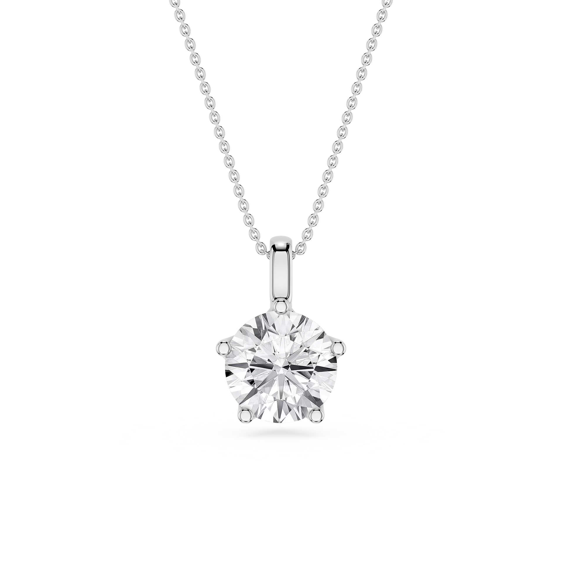 Classic Round Lab Grown Diamond Pendant Necklace