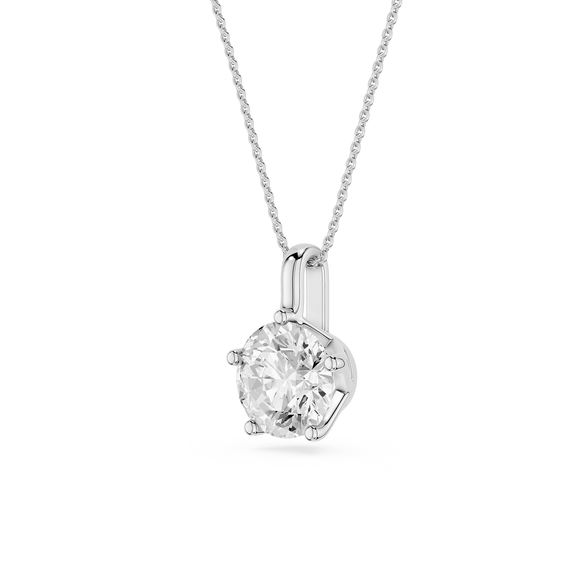 Classic Round Lab Grown Diamond Pendant Necklace
