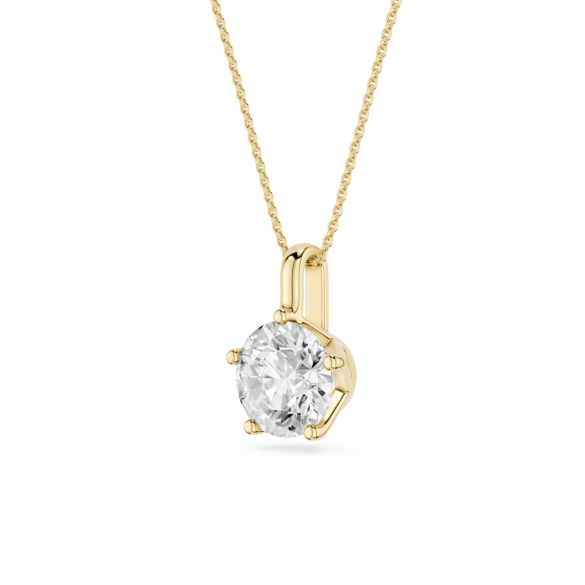 Classic Round Lab Grown Diamond Pendant Necklace