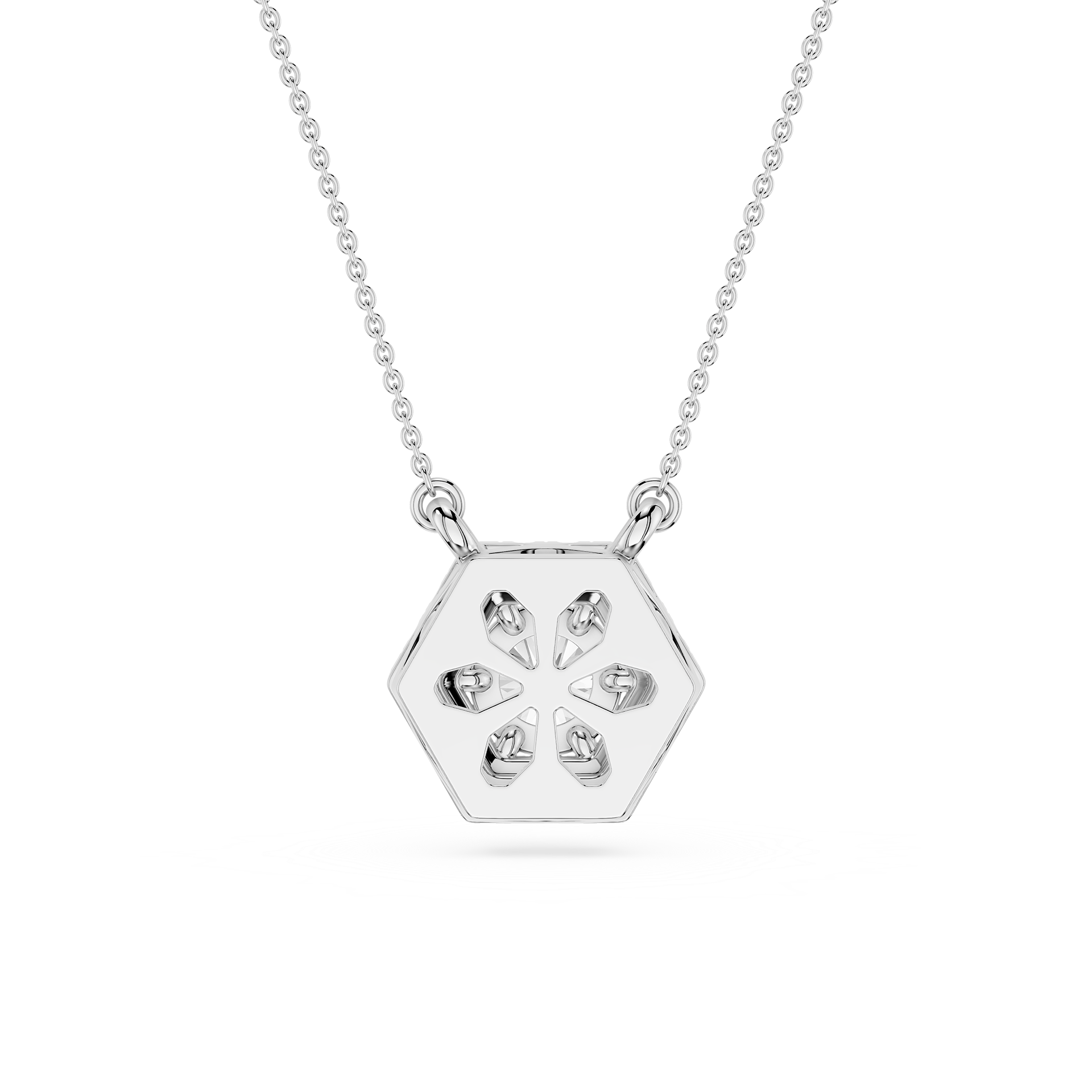 Hexagon Halo Lab Grown Diamond Pendant