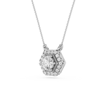 Hexagon Halo Lab Grown Diamond Pendant