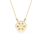 Hexagon Halo Lab Grown Diamond Pendant